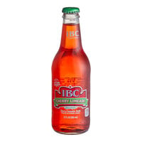 IBC Cherry Limeade Soda 12 fl. oz. Glass Bottle - 24/Case