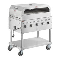 Backyard Pro LPG36 36" Stainless Steel Liquid Propane Outdoor Grill with Pizza Oven