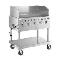 Backyard Pro LPG36 36" Stainless Steel Liquid Propane Outdoor Grill with Wind Guard