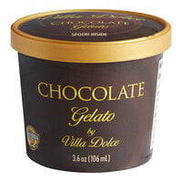 Villa Dolce Dark Chocolate Gelato Cup 3.6 oz. - 24/Case