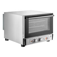 Cooking Performance Group COH-T3-A Electric Thermostatic Countertop 3 Tray Half Size Convection Oven with Steam Injection - 120V, 1650W