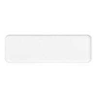 Cal-Mil Hudson 6 inch x 18 inch White Rectangular Raised Rim Melamine Platter