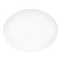 Cal-Mil 11" x 14" White Oval Shallow Coupe Melamine Platter
