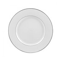 10 Strawberry Street DSL0004 7 3/4" Double Line Silver Porcelain Salad / Dessert Plate - 24/Case