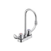 Delta Faucet 27C4842 Deck Mount Lavatory Faucet with 1.5 GPM Aerator, Hooded Blade Handles, and CER-TECK Cartridges