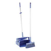 Remco 62508 14" Purple Lobby Broom with 37" Handle and Dustpan