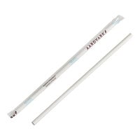 Aardvark 10" Giant White Wrapped Paper Straw - 2400/Case