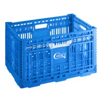 Choice Blue Vented Collapsible Crate - 24" x 16" x 13 5/16"
