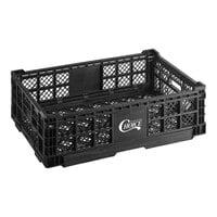 Choice Black Vented Collapsible Crate - 24" x 16" x 6 5/8"