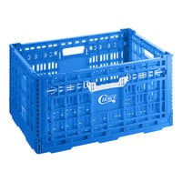 Choice Blue Vented Collapsible Crate - 24" x 16" x 11 3/4"