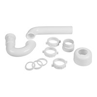 Dearborn P9704 1 1/2" White Plastic P-Trap with Threaded PVC Adapter