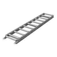 Omni Metalcraft Corp. 10" x 5' Gravity Conveyor with 1 3/8" Galvanized Steel Rollers and 6" Centers RSHS1.4-12-6-5 - 1300 lb. Capacity