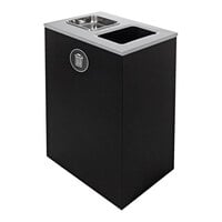 Busch Systems Spectrum 104011 32 Gallon Black Powder-Coated Steel Decorative Waste Receptacle with Ashtray