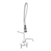 Regency 1.15 GPM Deck-Mounted Pre-Rinse Faucet with 8" Centers and 14" Add-On Faucet
