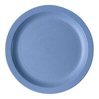 Cambro Camwear 9 inch Slate Blue Polycarbonate Narrow Rim Plate - 48/Case