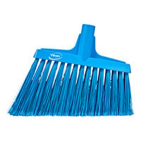 Vikan 29163 11 1/2" Blue Angled Broom Head with Flagged Bristles