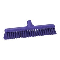 Vikan 31798 16 1/8" Purple Push Broom Head with Flagged Bristles