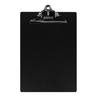 Saunders 8 15/16" x 13 1/4" Black Letter Size Aluminum Clipboard with Chrome Clip