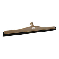 Vikan 775466 23 5/8" Brown Double Foam Floor Squeegee with Plastic Frame