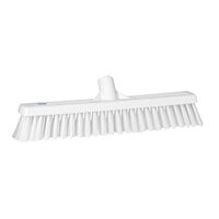 Vikan 31745 16 1/8" White Push Broom Head with Flagged / Unflagged Bristles
