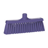 Vikan 31668 12 3/16" Purple Straight Lobby Broom Head with Unflagged Bristles