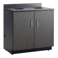 Safco 1704AN Hospitality Base Cabinet with Black Waste Receptacle