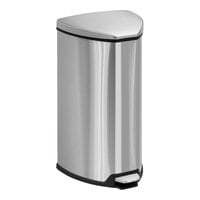 Safco 9686SS 7 Gallon Stainless Steel Step-On Waste Receptacle