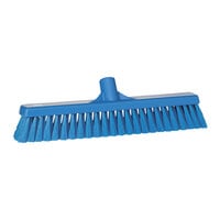 Vikan 31793 16 1/8" Blue Push Broom Head with Flagged Bristles