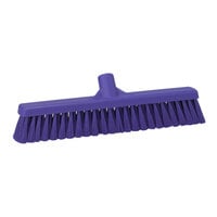 Vikan 31748 16 1/8" Purple Push Broom Head with Flagged / Unflagged Bristles