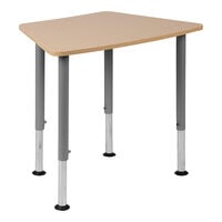 Flash Furniture Billie 24" - 33" Natural Height Adjustable Hexagonal Desk
