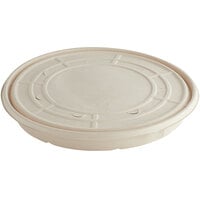 World Centric 14" No PFAS Added Compostable Fiber Round Clamshell Pizza Container - 100/Case