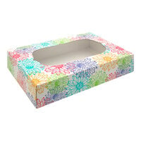 9 3/8" x 6" x 2" 2-Piece 2 lb. Spring Print Candy Box with Design Window - 250/Case