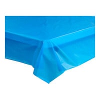 Choice 54 inch x 108 inch Blue Plastic Table Cover - 12/Case