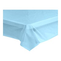 Choice 54 inch x 108 inch Light Blue Plastic Table Cover - 12/Case