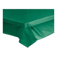 Choice 54 inch x 108 inch Hunter Green Plastic Table Cover - 12/Case