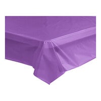 Choice 54 inch x 108 inch Purple Plastic Table Cover - 12/Case