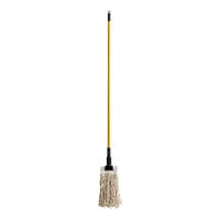 Lavex Wet Mop Kit with 16 oz. #24 Natural Cotton Cut End Wet Mop and 60" Jaw Style Mop Handle