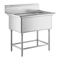 Regency Spec Line 41" 14 Gauge Stainless Steel One Compartment Commercial Sink - 36" x 24" x 14" Bowl