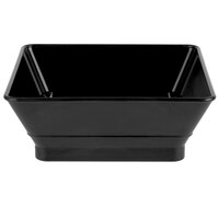 HS Inc. HS1053 7" Polyethylene Black Bean Square Plastic Basket - 24/Case