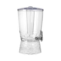 Choice 3 Gallon Acrylic Pebbled Beverage Dispenser with Infusion Chamber and Ice Chamber