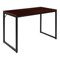 Flash Furniture Tiverton 47" Mahogany / Black Industrial Modern Office Desk