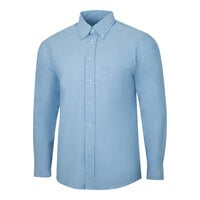 Henry Segal Women's Customizable Blue Long Sleeve Oxford Shirt