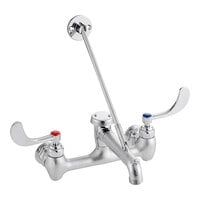 Waterloo Wall-Mounted Mop Sink Faucet with 8" Centers and Wrist Blade Handles