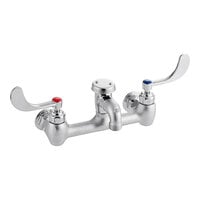 Waterloo Wall-Mounted Service Sink Faucet with 8" Centers and Wrist Blade Handles