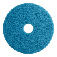 Lavex 17" Blue Cleaning Floor Machine Pad - 5/Case