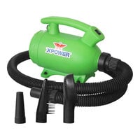 XPOWER B-55 Green 2-in-1 Portable Pet Hair Dryer and Vacuum - 100 CFM, 120V