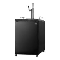 Summit Appliance SBC635MCMTWIN 24" Black Kegerator Coffee Dispenser with 2 Taps - 115V