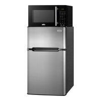 Summit Appliance MRF34BSSA 3.2 Cu. Ft. Compact Two Door Built-In Refrigerator with Microwave - 115V