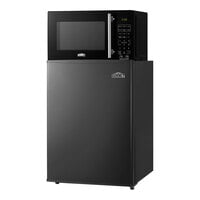 Summit Appliance MRF29KA 2.4 Cu. Ft. Black Compact Solid Door Built-In Refrigerator with Microwave - 115V