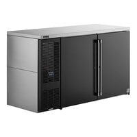 Perlick BBS60-BS-L-STK 60" Black Solid Door Back Bar Refrigerator